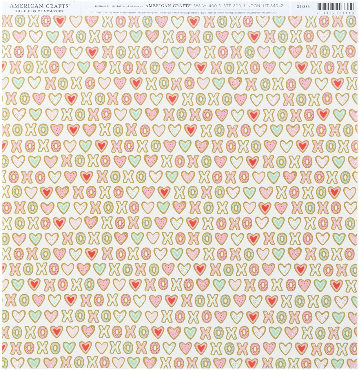 American Crafts Holiday/Event Single-Sided Cardstock 12"X12"-Freshly Baked
